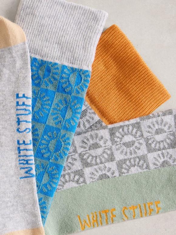 2 Pack Sun Print Ankle Socks