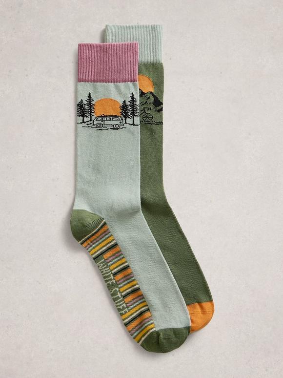 2 Pack Sunset Ankle Socks