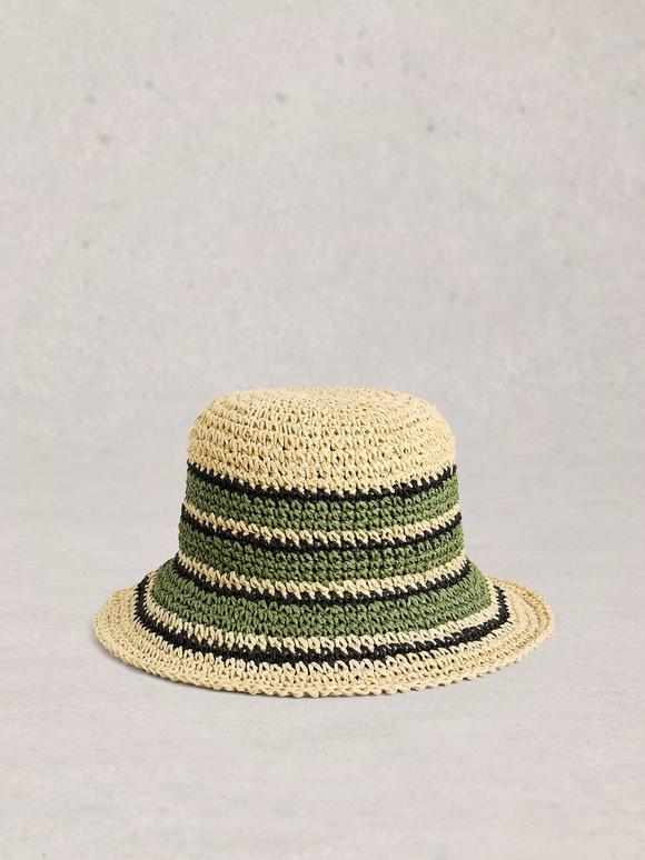 Crochet Stripe Bucket Hat