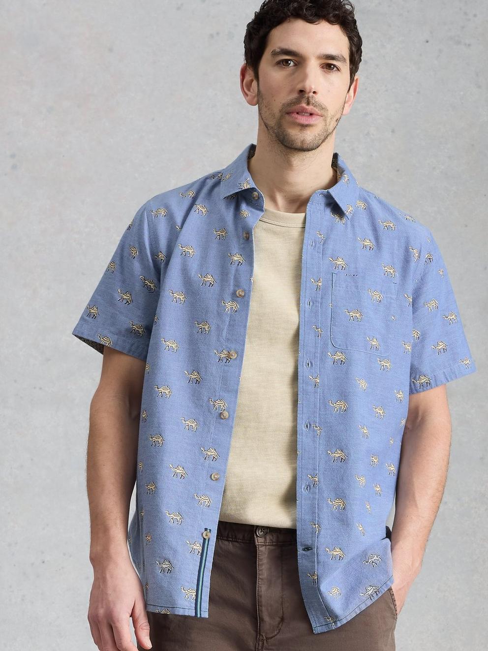 Finsbury SS Camel Print Shirt