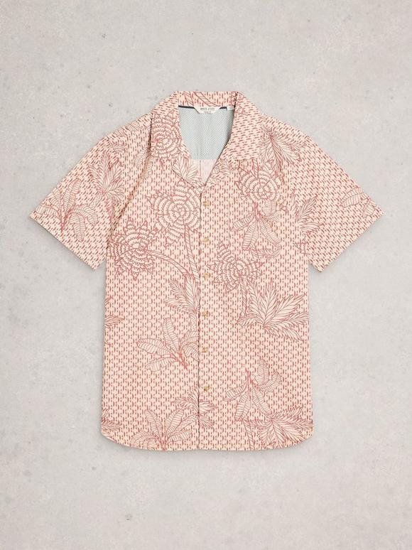 Hayle SS Palm Geo Print Shirt