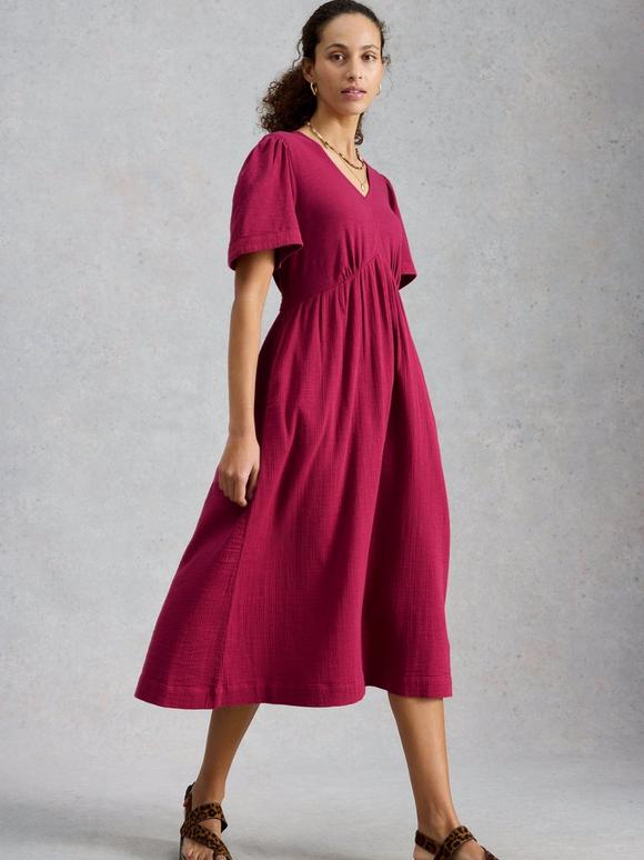 Lucy Double Cloth Midi Dress
