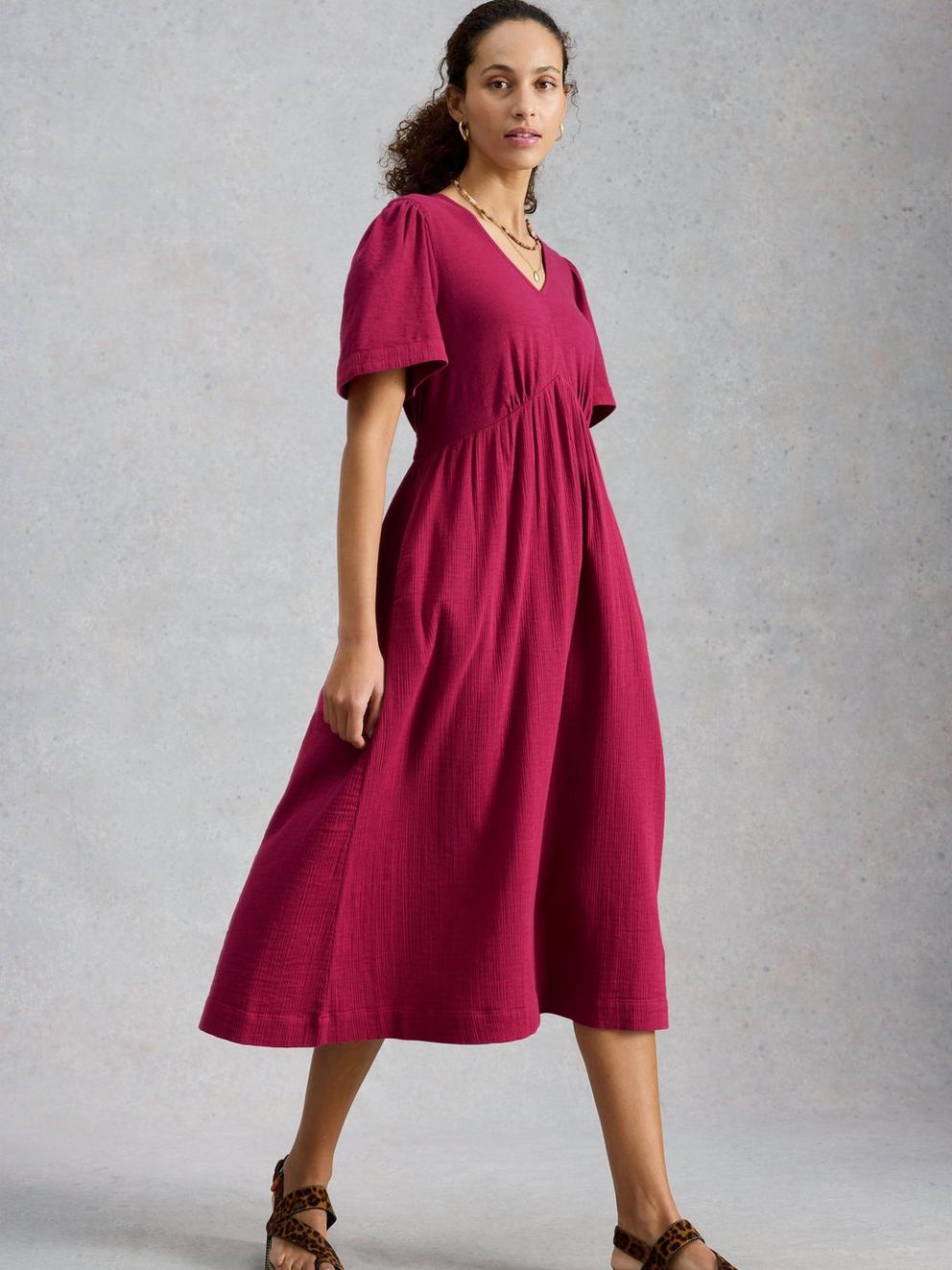 Lucy Double Cloth Midi Dress