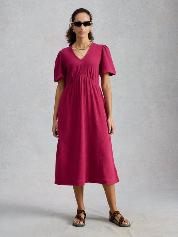 Lucy Double Cloth Midi Dress
