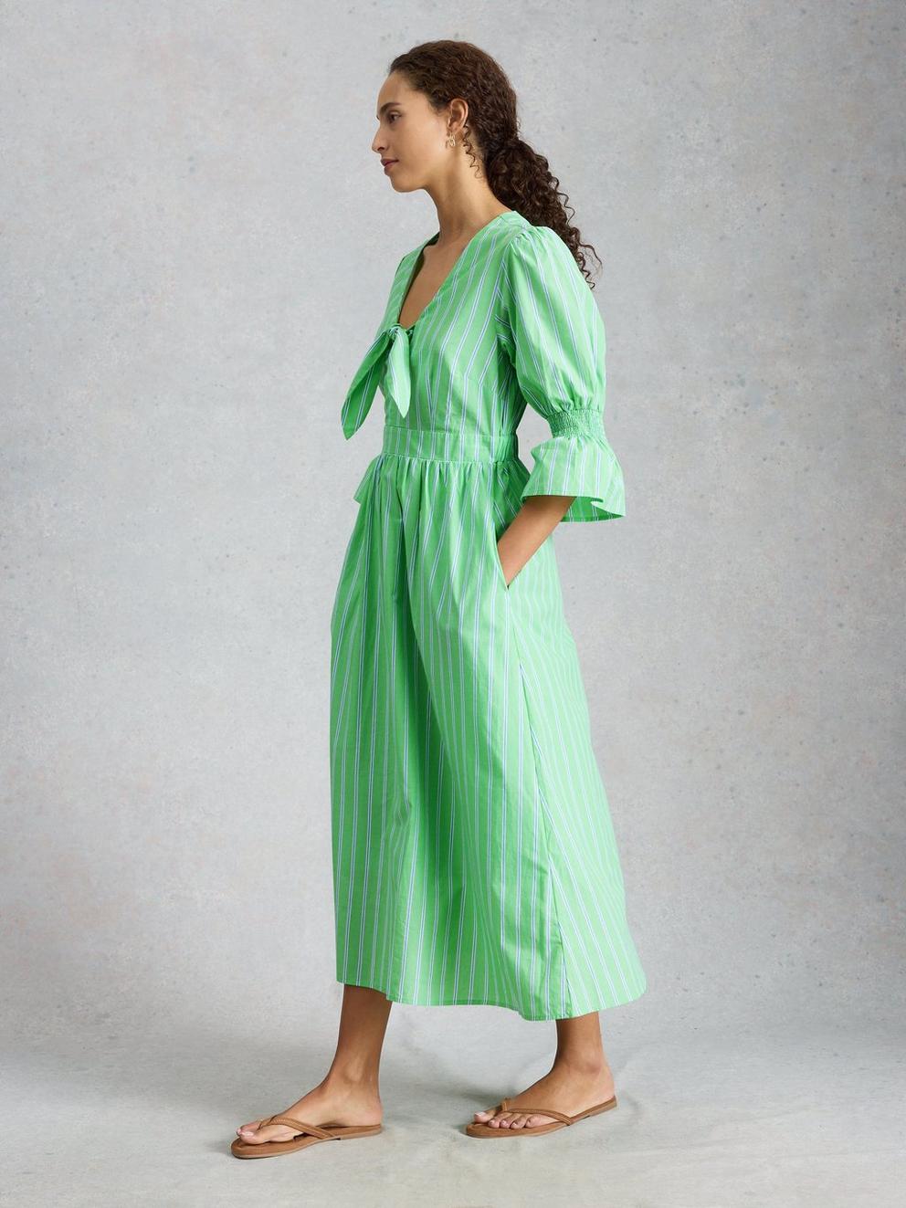 Maisie Poplin Stripe Dress