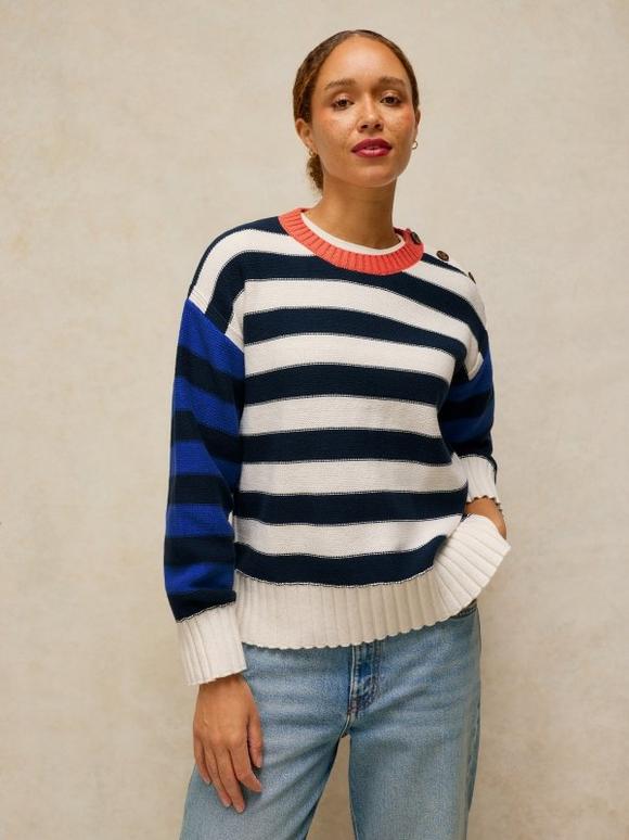 BEA BUTTON COTTON JUMPER