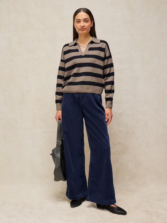 IZZY STRIPED COLLAR JUMPER