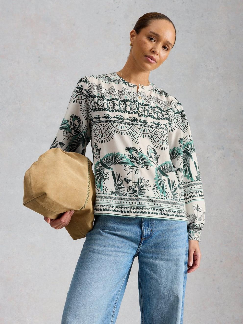 Lana Organic Cotton Print Top