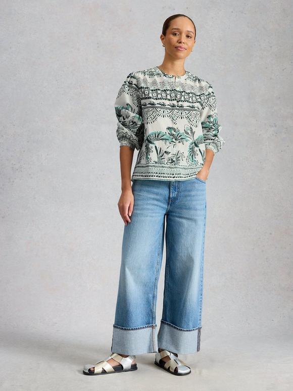 Lana Organic Cotton Print Top