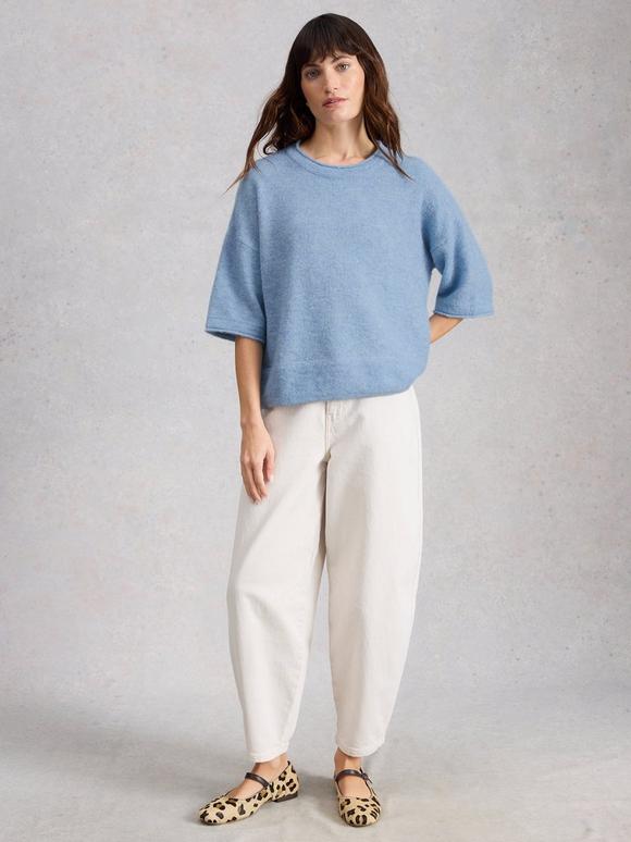 KATE CREW NECK KNITTED TEE