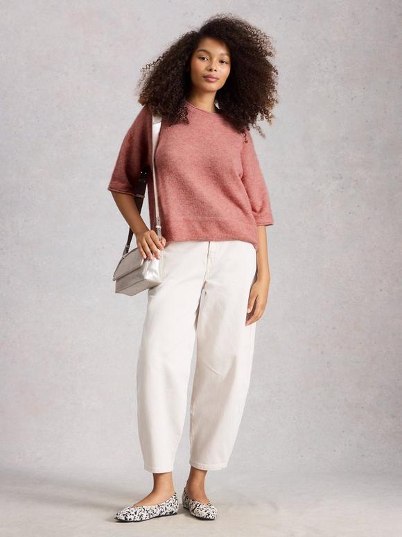KATE CREW NECK KNITTED TEE