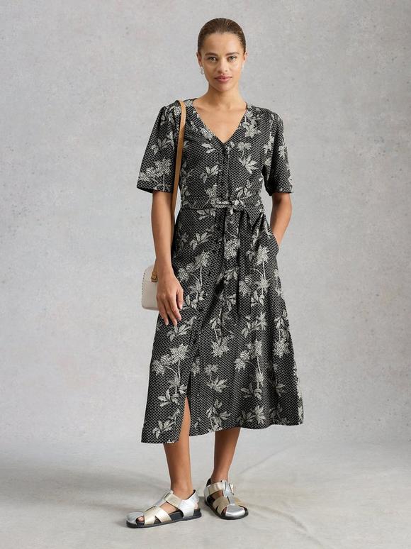 Val Linen Blend Midi Dress