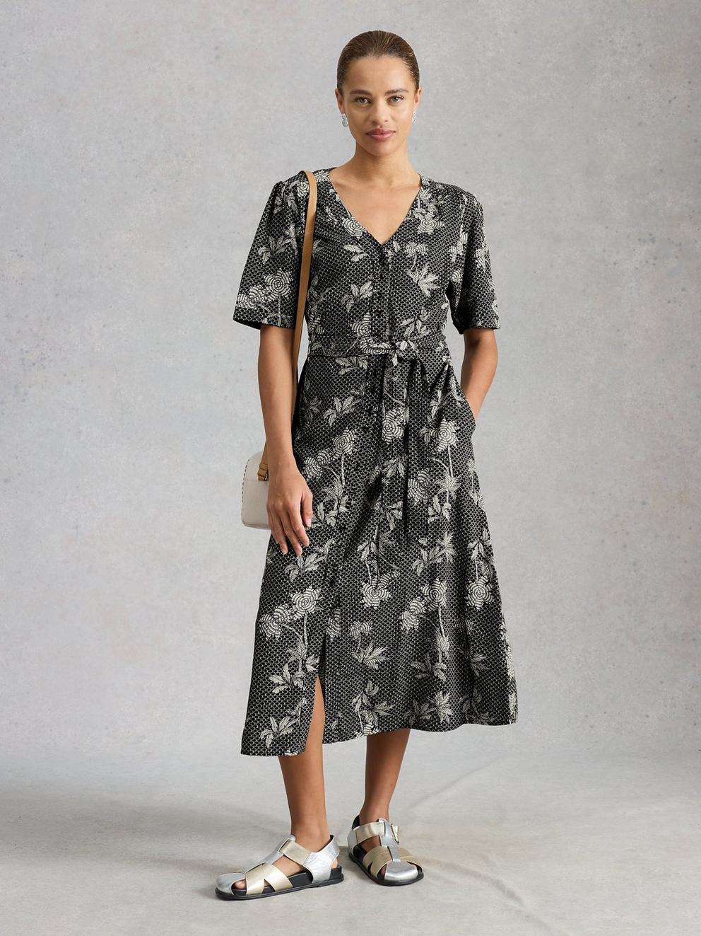 Val Linen Blend Midi Dress