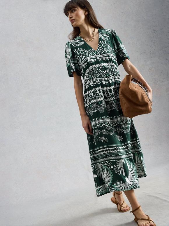 Lucy Printed Midi Dress