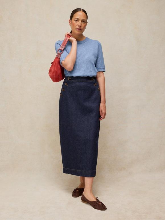 REESE DENIM MAXI SKIRT
