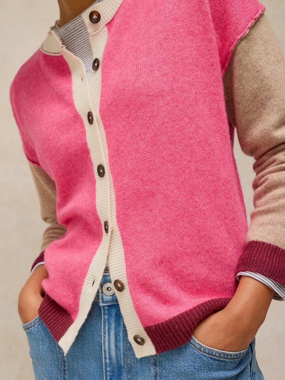 SANSA COLOURBLOCK CARDI