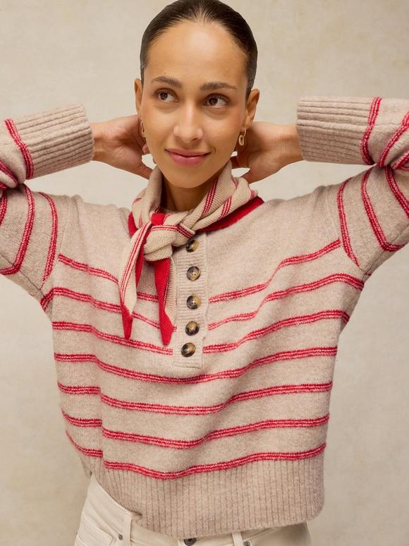 STRIPE HENLEY JUMPER