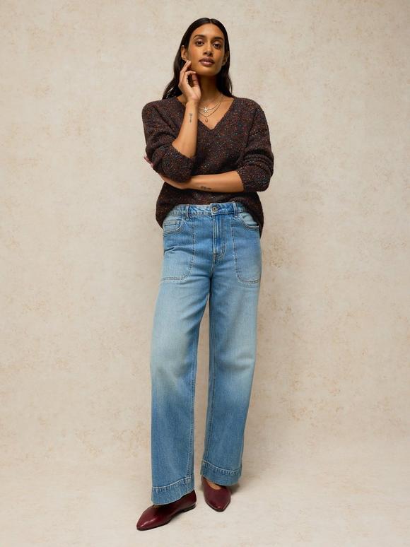 TEXTURE V NECK JUMPER