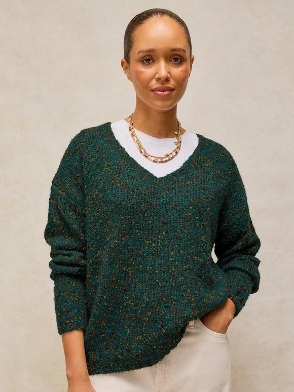 TEXTURE V NECK JUMPER