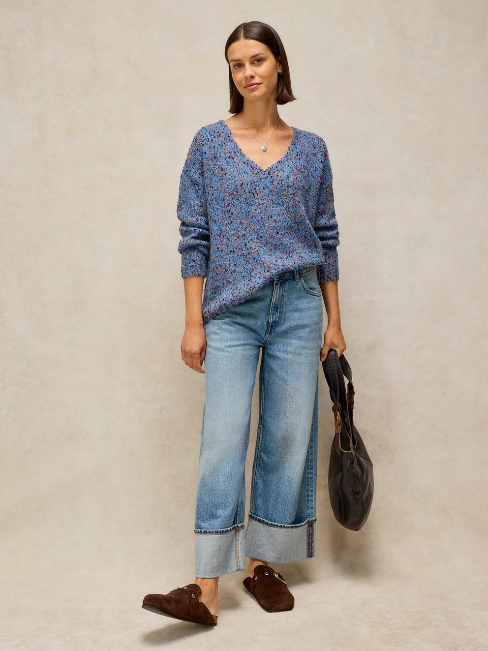TEXTURE V NECK JUMPER