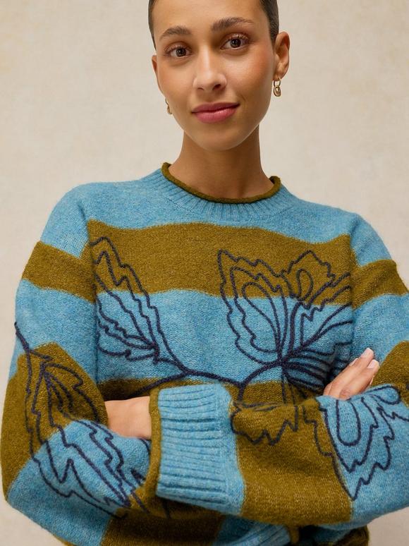 EMMA EMBR STRIPE JUMPER