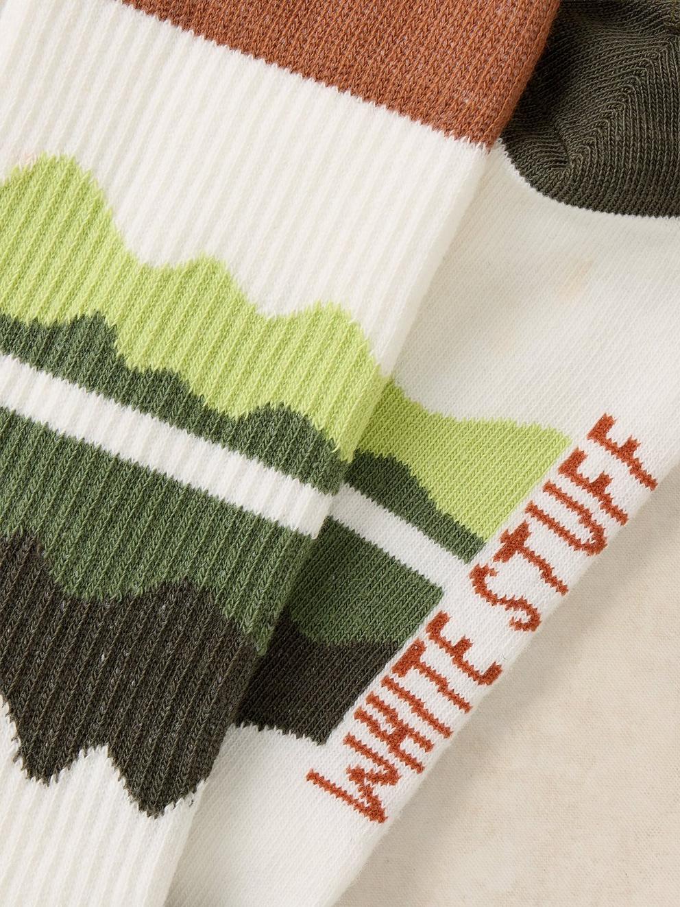 WAVY STRIPE RIB ANKLE SOCK