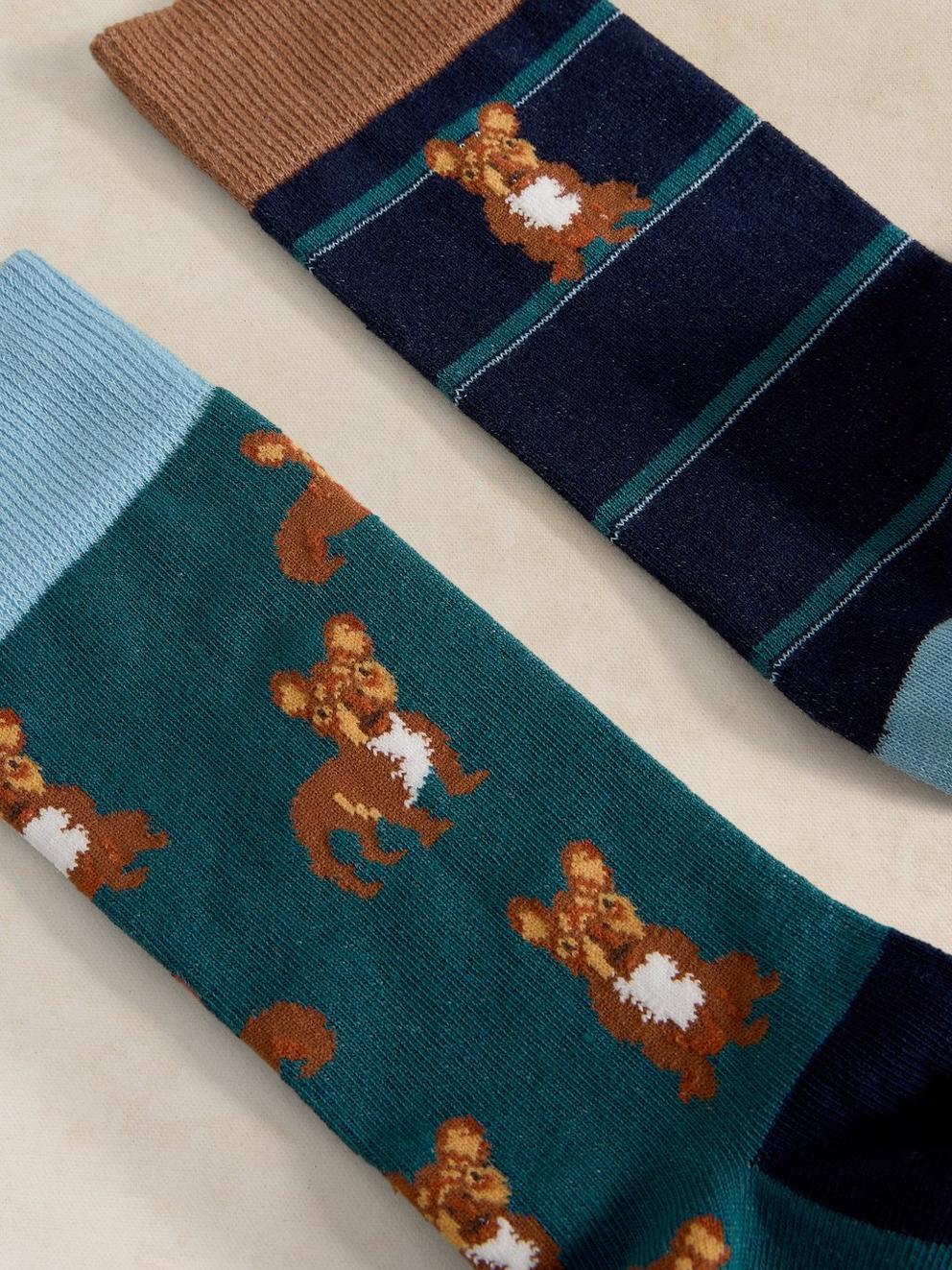 2PK FRENCHIE ANKLE SOCK