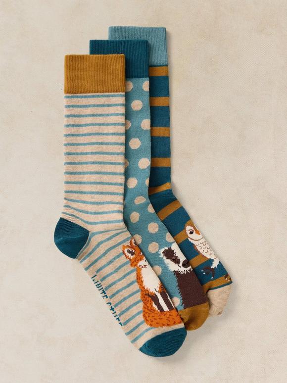 3PK WOODLAND ANKLE SOCKS