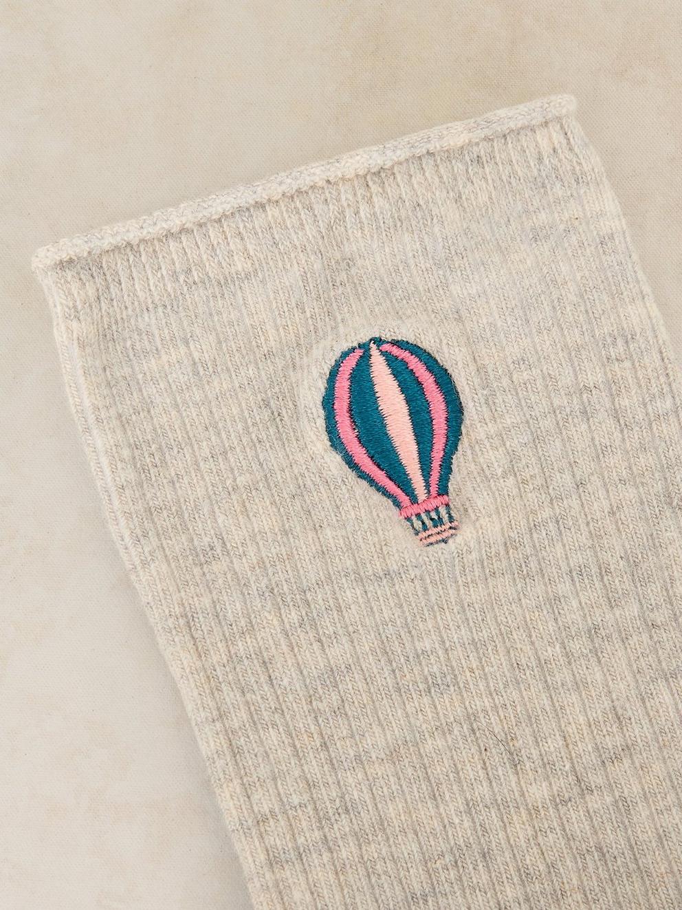 HOT AIR BALLOON EMB ANKLE SOCK