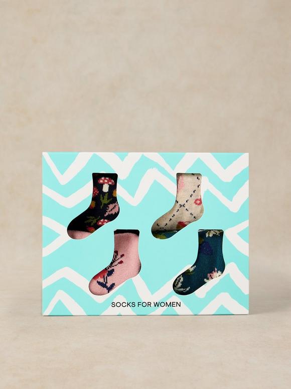 4PK AUTUMN FRUIT ANKLE SOCK