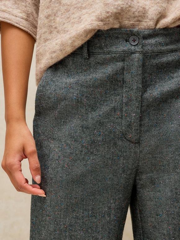 BELLE TWEEDY WIDE LEG TROUSER