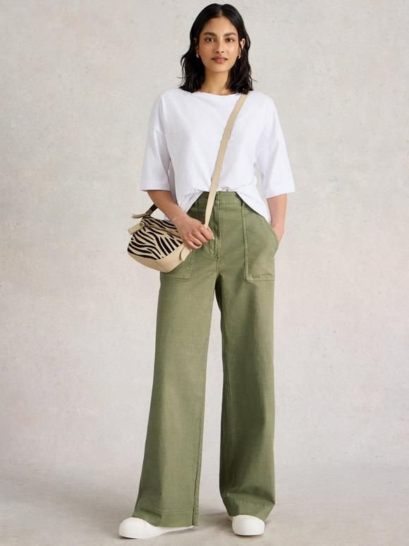 TWISTER CHINO WIDE LEG TROUSER