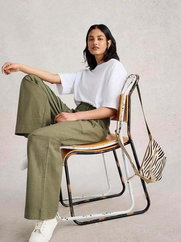 TWISTER CHINO WIDE LEG TROUSER