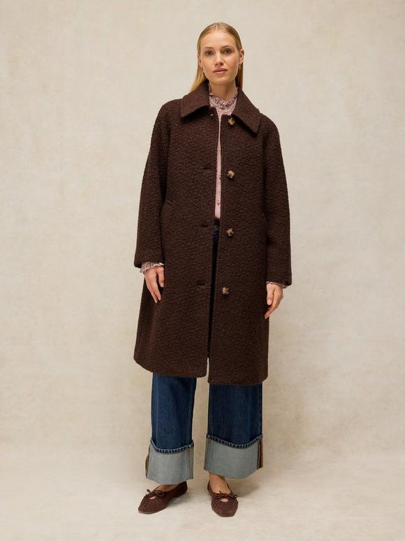 KELSEY BOUCLE WOOL BLEND COAT