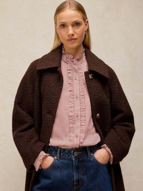 KELSEY BOUCLE WOOL BLEND COAT