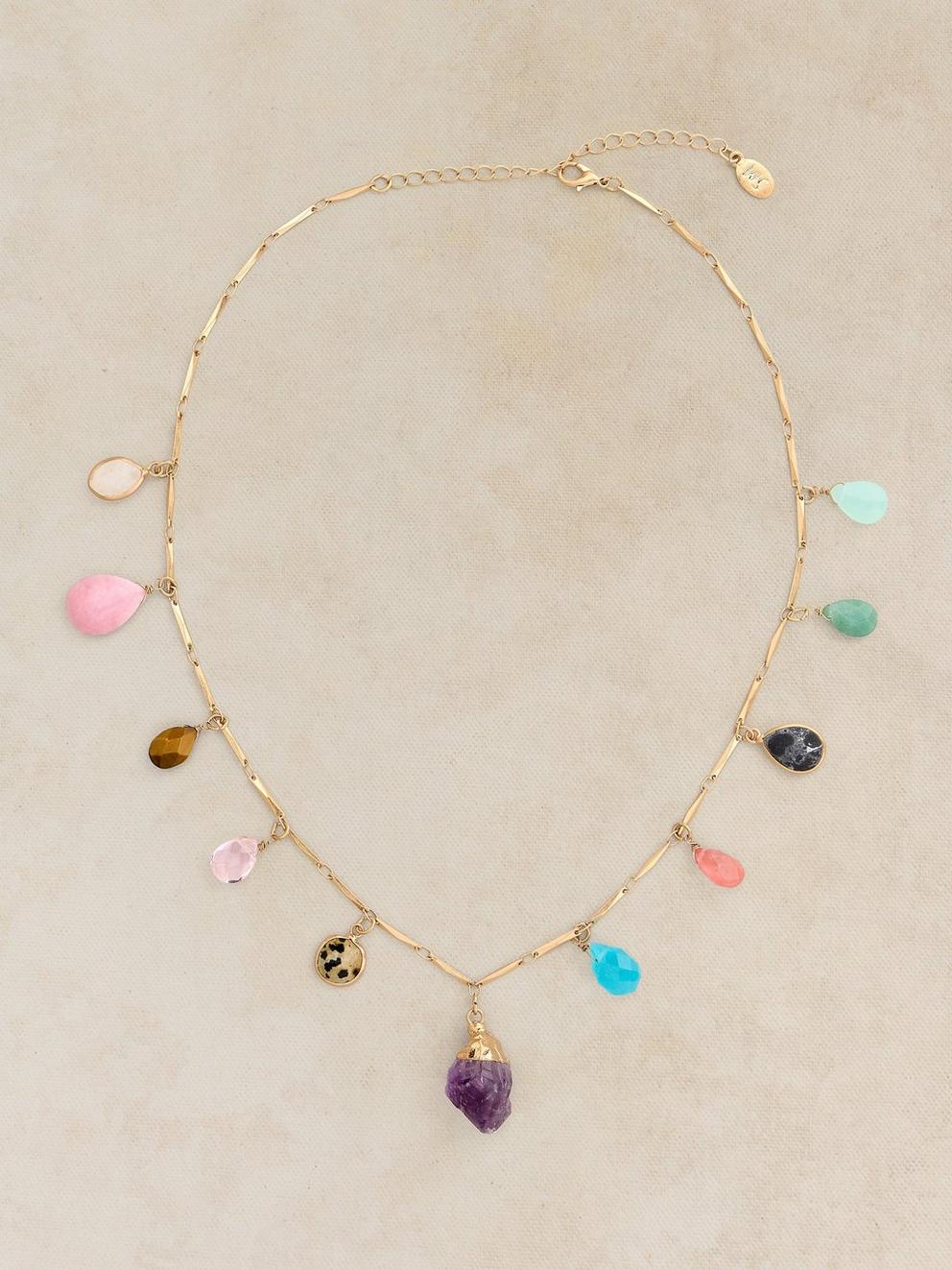 SEMIPRECIOUS CHARM NECKLACE