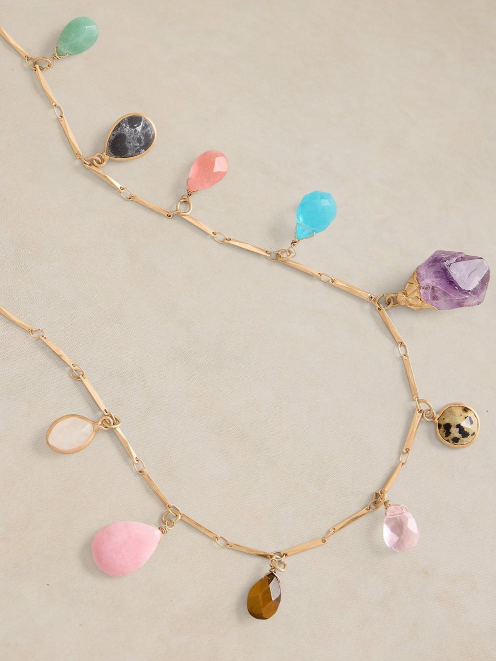 SEMIPRECIOUS CHARM NECKLACE