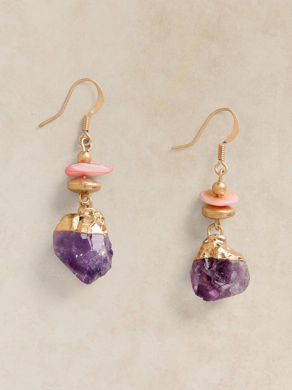 SEMIPRECIOUS CHARM EARRINGS