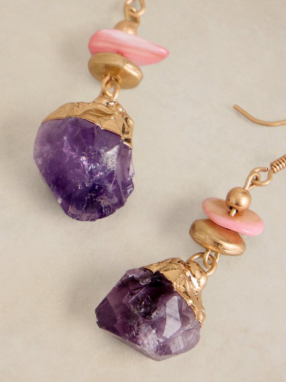 SEMIPRECIOUS CHARM EARRINGS