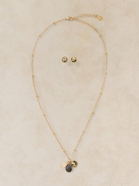 2PK SEMI PRECIOUS CHARM SET