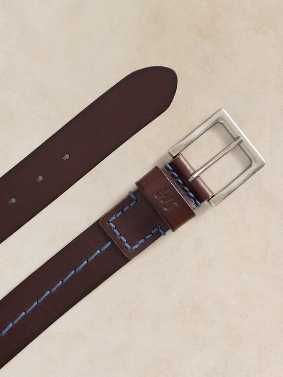 CHUNKY STITCH LEATHER BELT