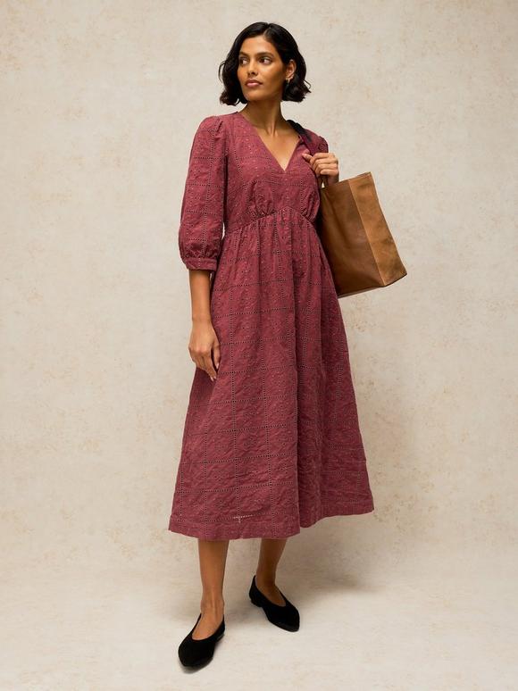 LUCY EMBROIDERED CORD DRESS