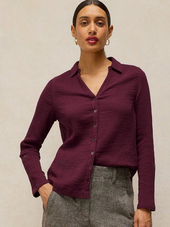 ANNIE DOUBLE CLOTH SHIRT