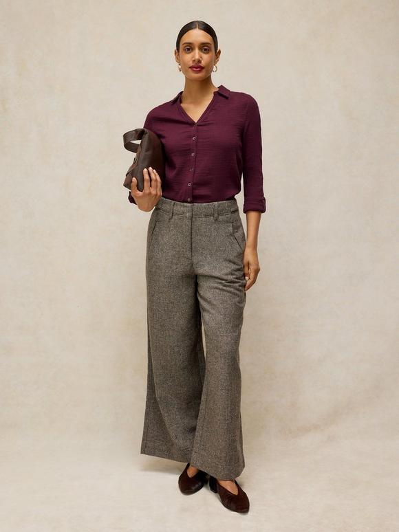 ANNIE DOUBLE CLOTH SHIRT