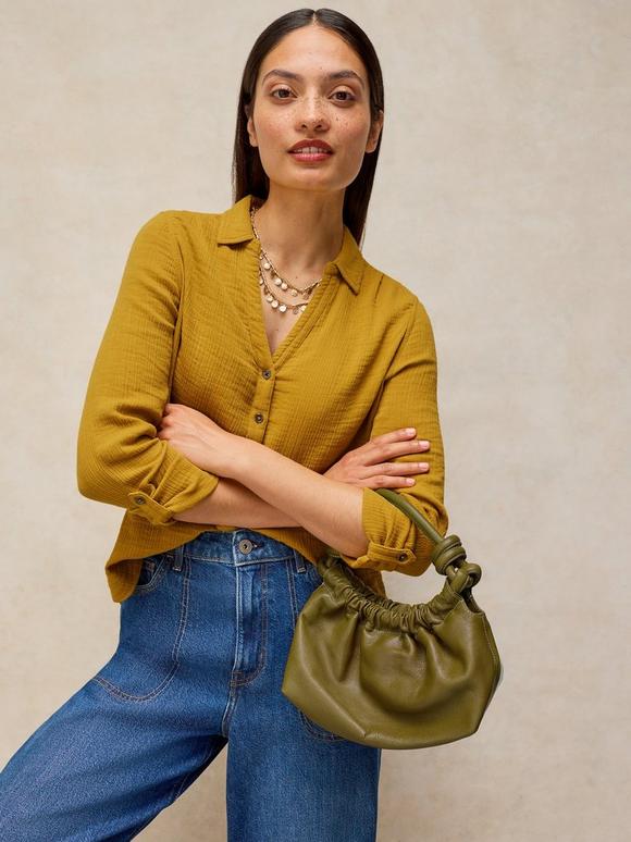 ANNIE DOUBLE CLOTH SHIRT