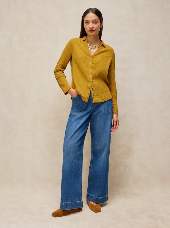 ANNIE DOUBLE CLOTH SHIRT