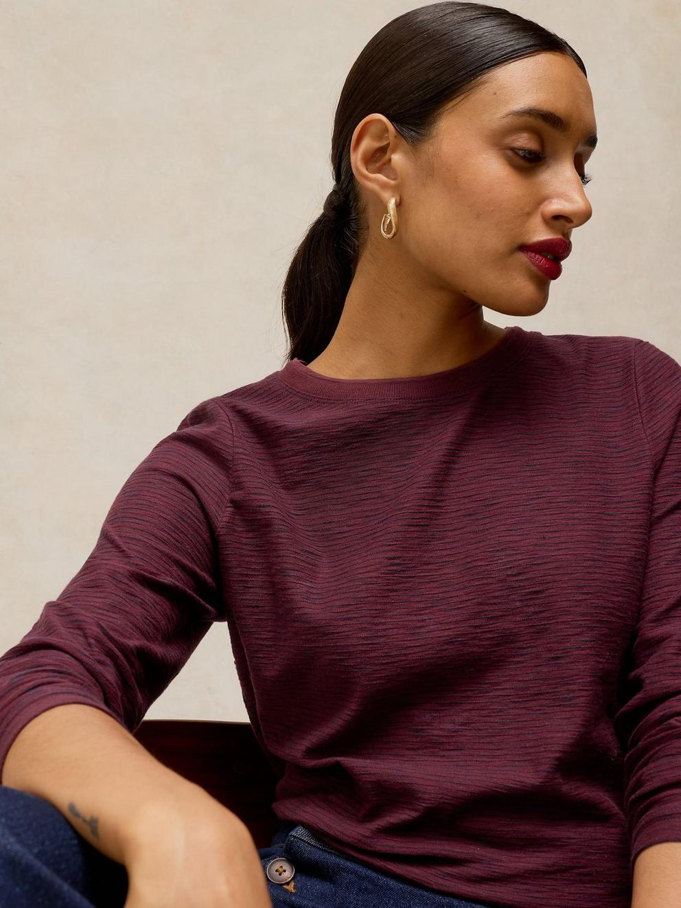 CLARA LS TEXTURE TEE