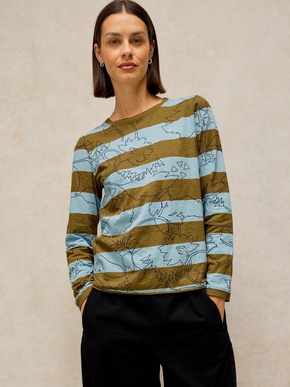 CLARA STRIPE LS TEE