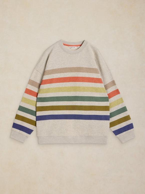 CLEO LONGLINE STRIPE SWEAT