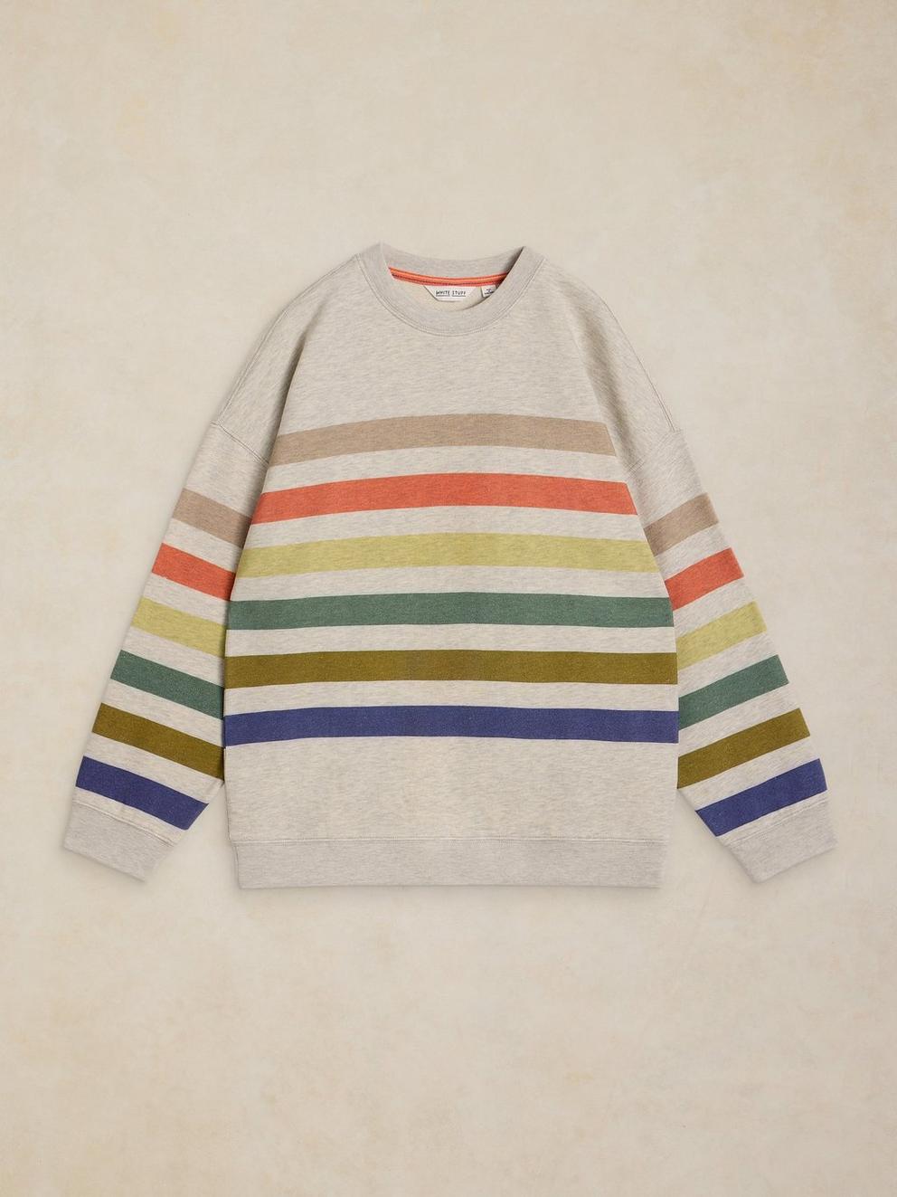 CLEO LONGLINE STRIPE SWEAT